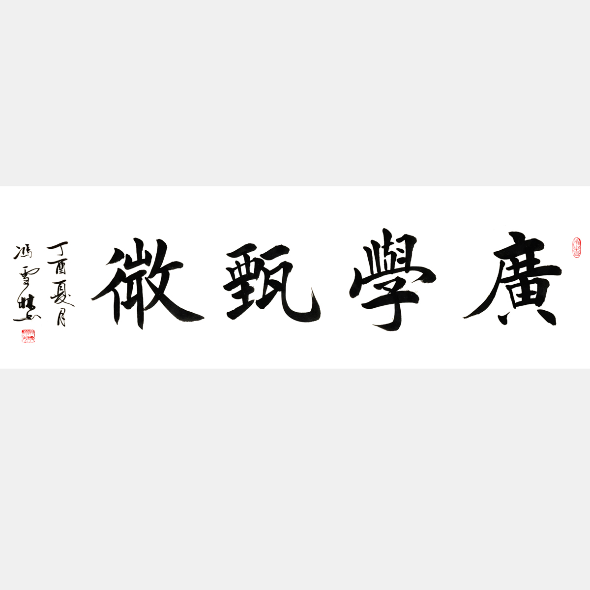 广学甄微 楷书书法作品 四尺横幅